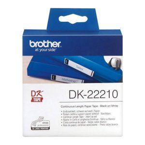 Compatible DK-22210 Black on White Tape