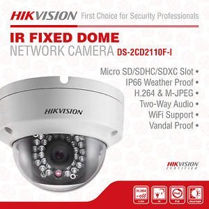 Hikvision DS-2CD2110F-I 1.3 Megapixel CMOS Vandal-proof Network Dome Camera