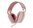 Logitech Zone Vibe 100 Lightweight Wireless Over-Ear Headphones with Noise-Cancelling Microphone - Rose
