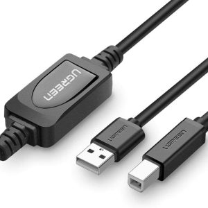 UGREEN USB 2.0 A Male to B Male Active Printer Cable 15m (Black) 10362