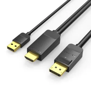 Vention ABJBG HDMI-A Male to DP Male HD Cable 1.5M Black