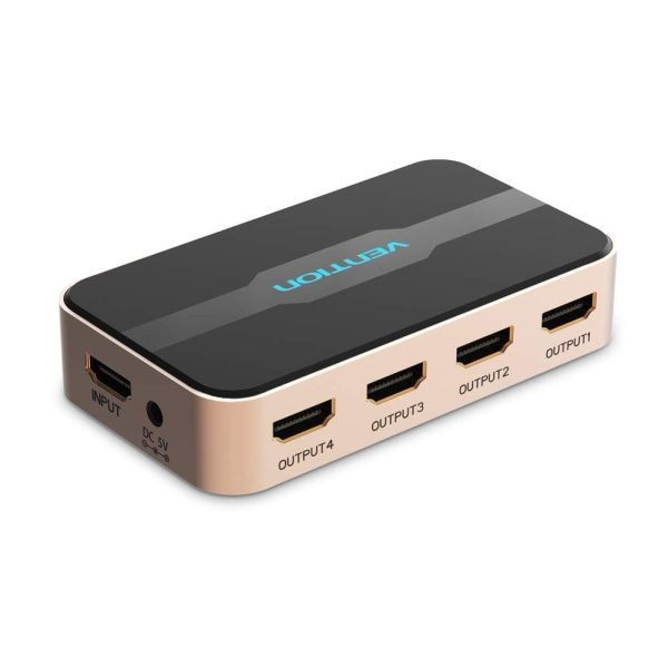 Vention ACCG0 1 In 4 Out HDMI Splitter (Black Color)