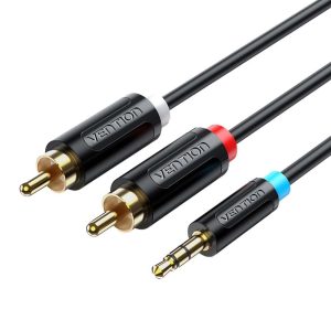 Vention BCLBG 3.55M Male to 2-Male RCA Adapter Cable 1.5M (Black)