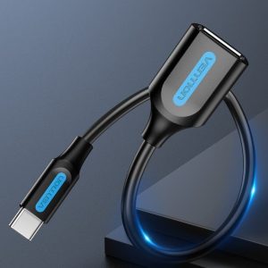 Vention CCSBB USB 2.0 C Male To A Female OTG Cable 0.15M (Black)