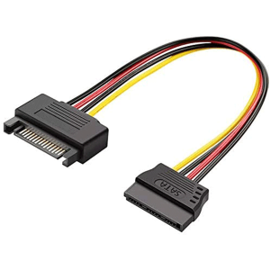 Vention KDABY SATA 15P Power Extension Cable 0.3M (Black)