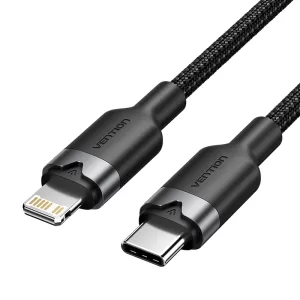 Vention LALBH USB 2.0 Type-C Male to Lightning Male 3A Cable 2 Metres