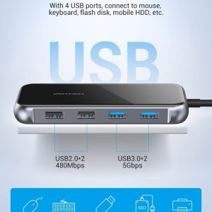 Vention TFGHB Multi-Function USB-C (10 in 1) PD Docking Station