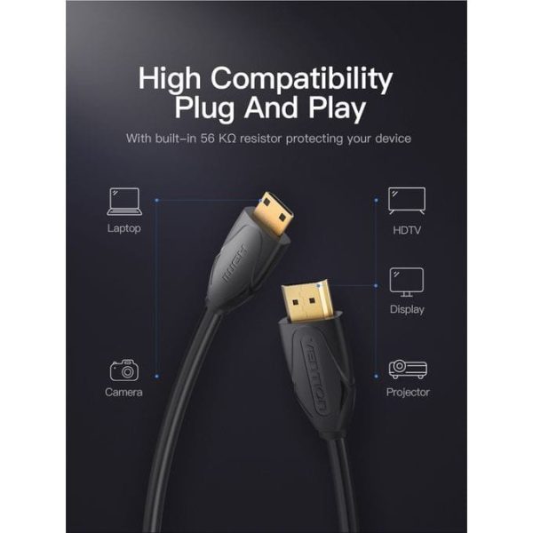 Vention VAA-D02-B200 Mini HDMI 2 Meter (Black)